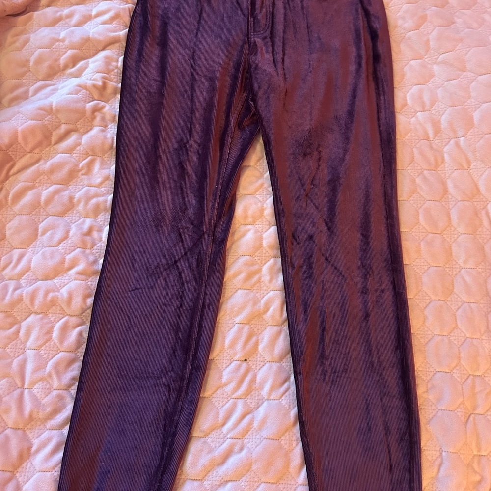 HUE Studio Burgundy Leggings